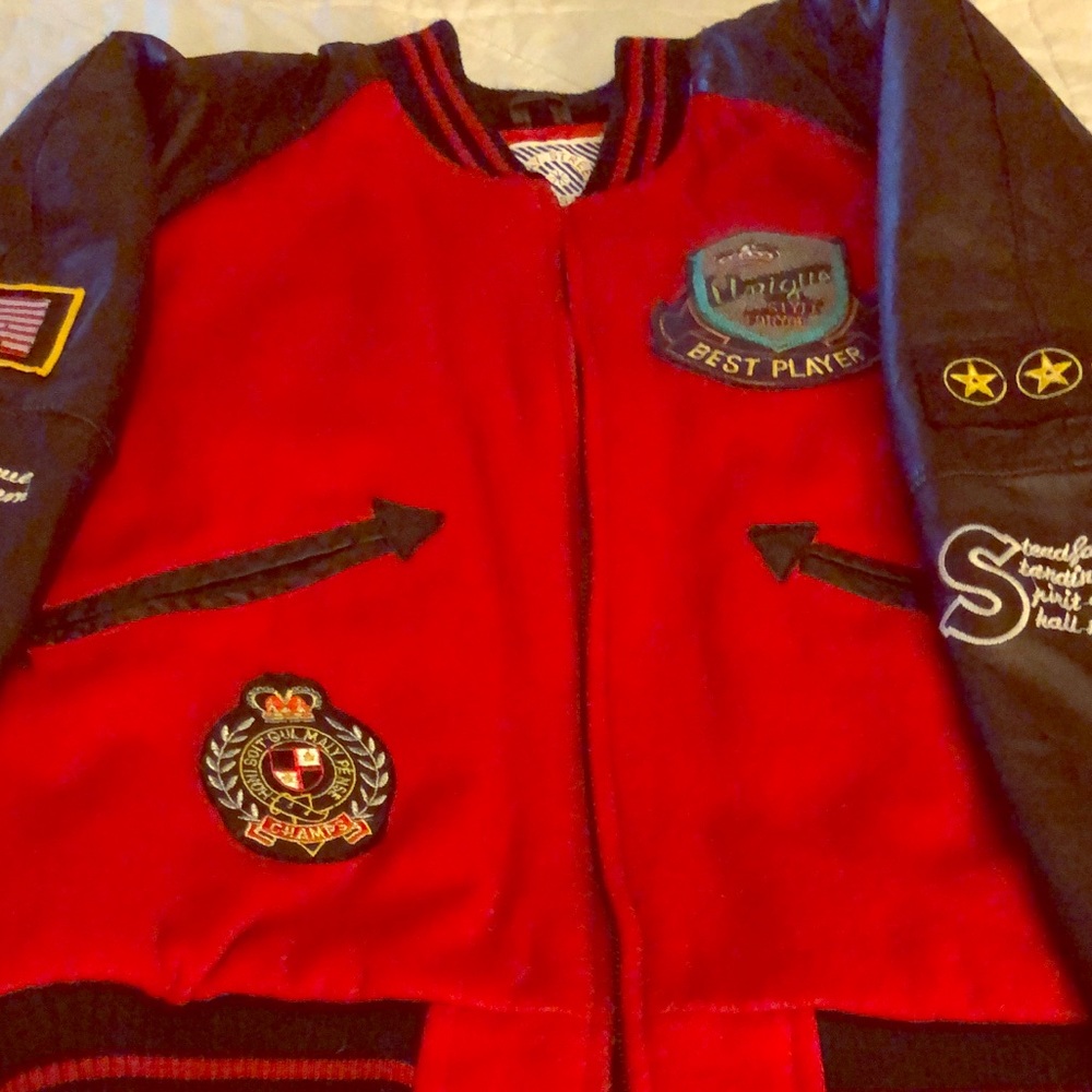 Varsity bomber jacket